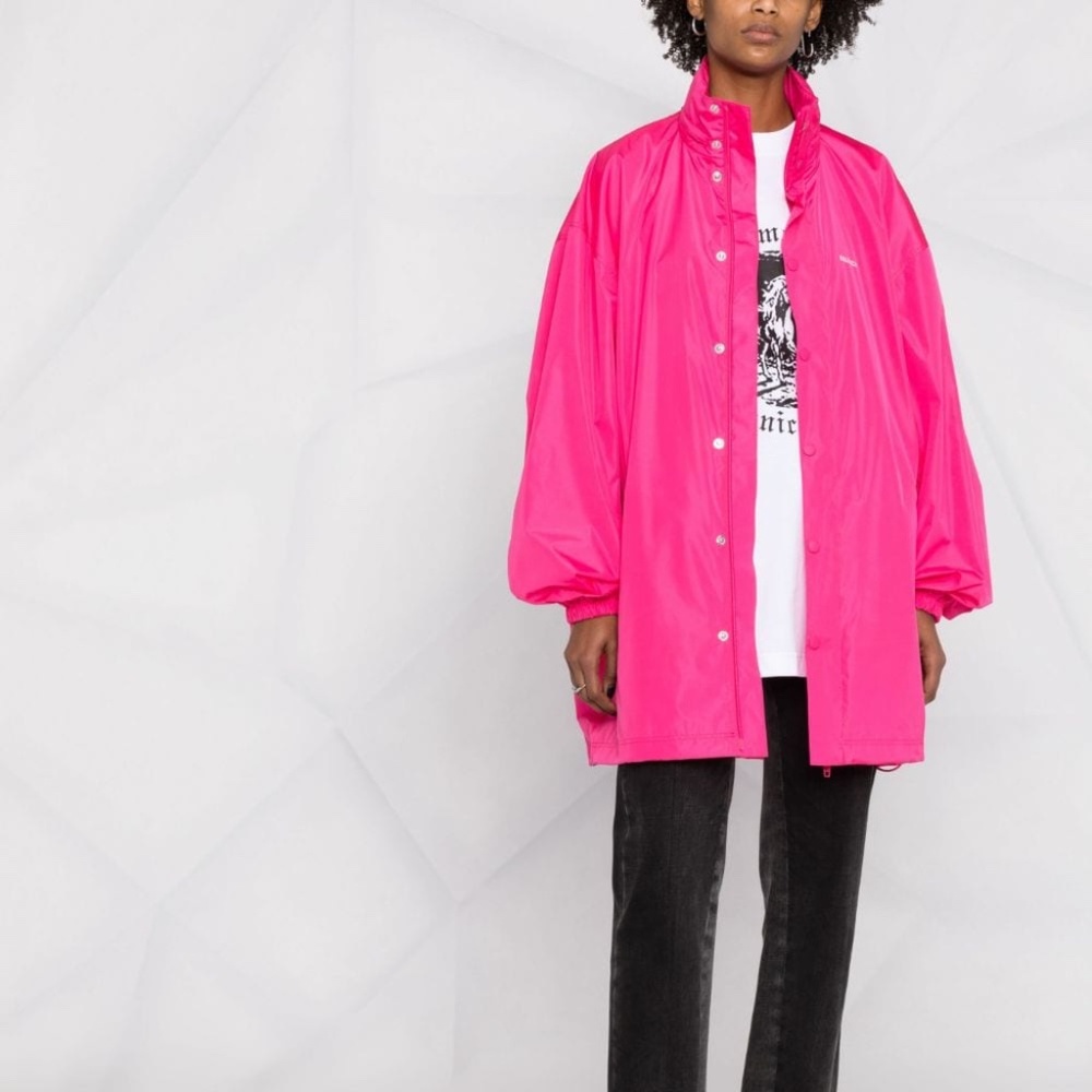 Balenciaga logo-print rain jacket